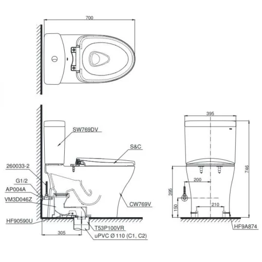 ban ve bon cau toto cs769cdw15