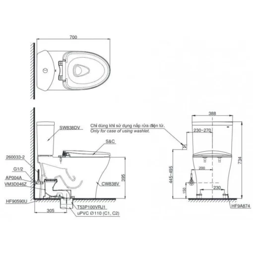 ban ve bon cau toto cs838dw18