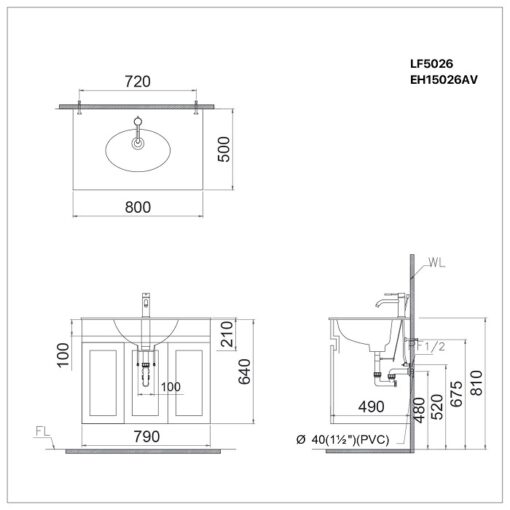 ban ve tu chau lavabo caesar eh15026aw7v