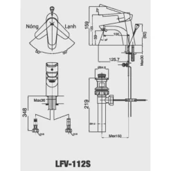 ban ve voi lavabo inax LFV 112S