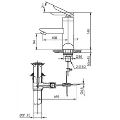 ban ve voi lavabo inax LFV 4000S