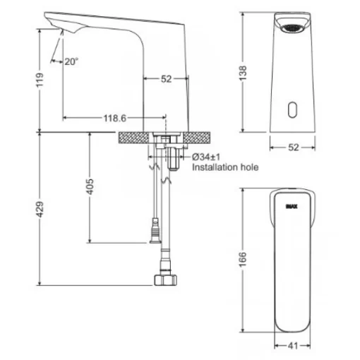 ban ve voi lavabo inax amv 91